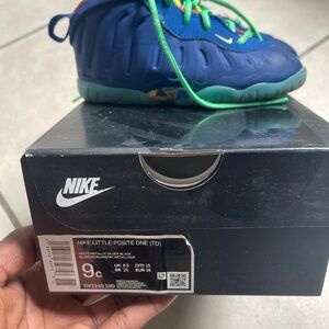 Nike Blue and Green High-Top Sneakers